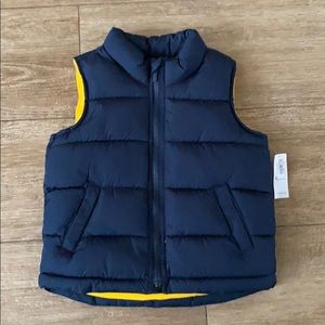 Navy Blue Puffer Vest for Toddler Boys